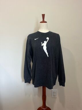 NWT Nike WNBA Premium Cotton Long Sleeve T-shirt Women’s XS Black Loose Fit